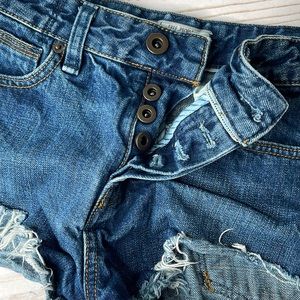 Free People Shorts Jean Blue Denim W 24